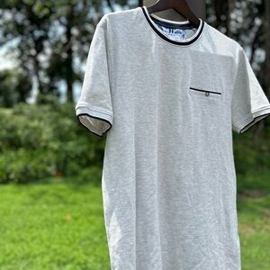 Denim & Flower - Ricky Singh - Shirt - Dress Tee - Heather Gray - Size Medium M